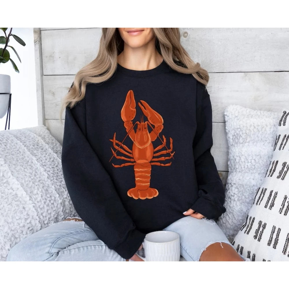 Mardi Gras Crawfish Sweatshirt Cute Retro Fleur De Lis