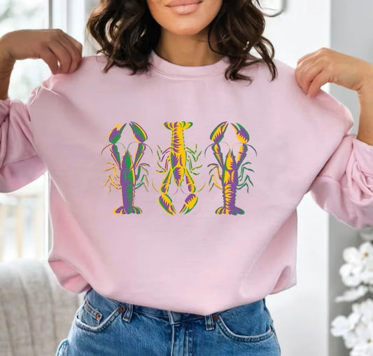 New Orleans Sweatshirt Kawaii Cute Crawfish Hoodie Top