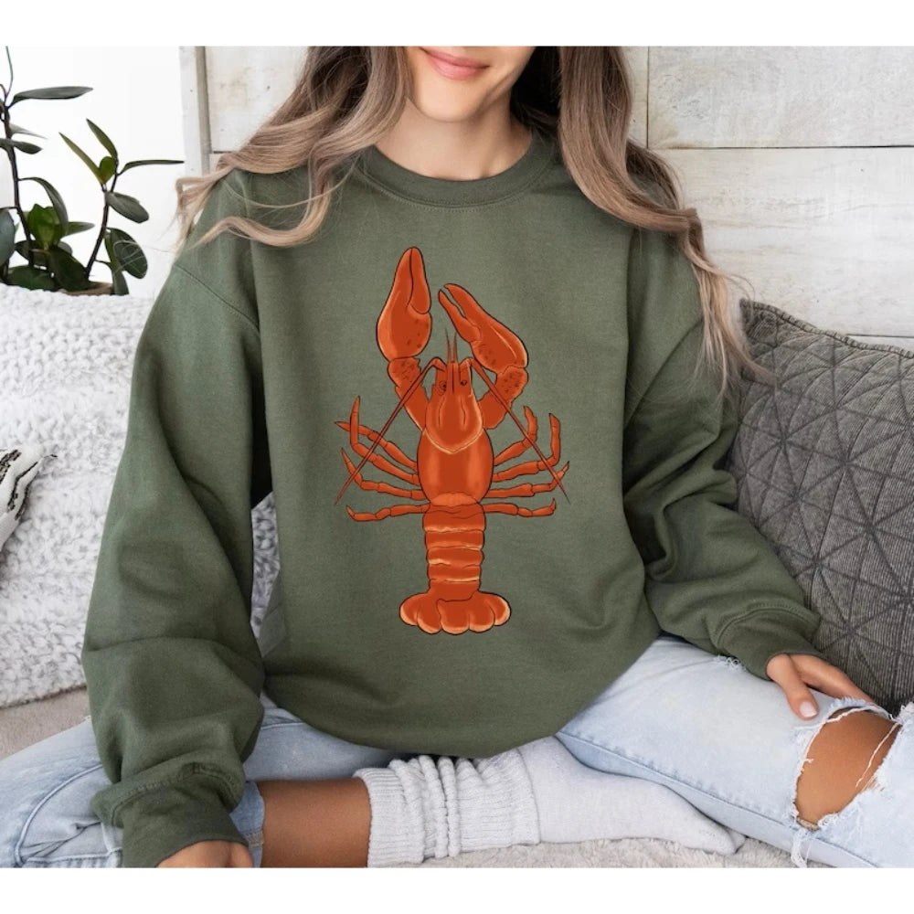 Mardi Gras Crawfish Sweatshirt Cute Retro Fleur De Lis