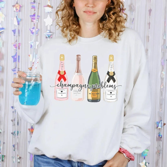 Champagne Problems Lover Sweatshirt Crewneck Aesthetic Gift